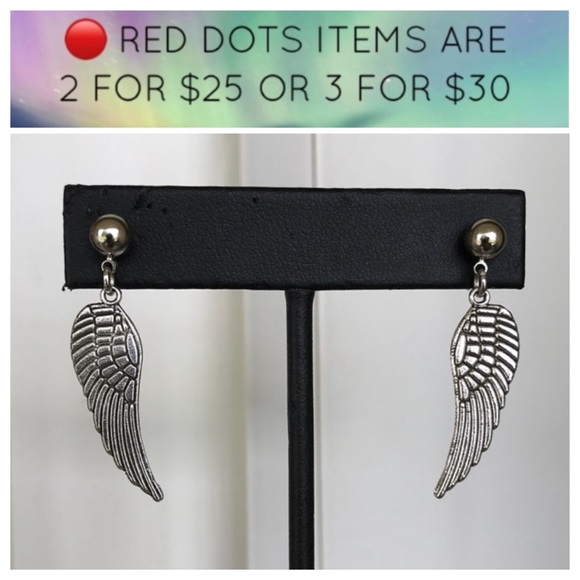 Silverskylight Jewelry - 🔴SALE ! angel wings steel post dangly earrings